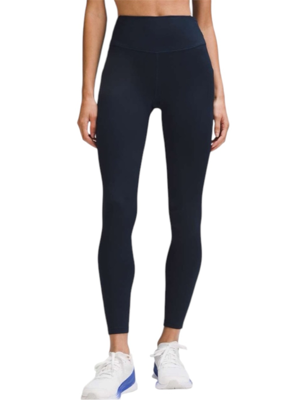 Lululemon Fast and Free High-Rise Fleece Tight 28" *Pockets True Navy Size 12